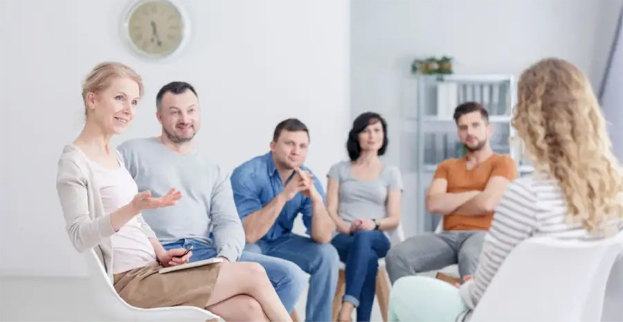 A supportive group therapy session